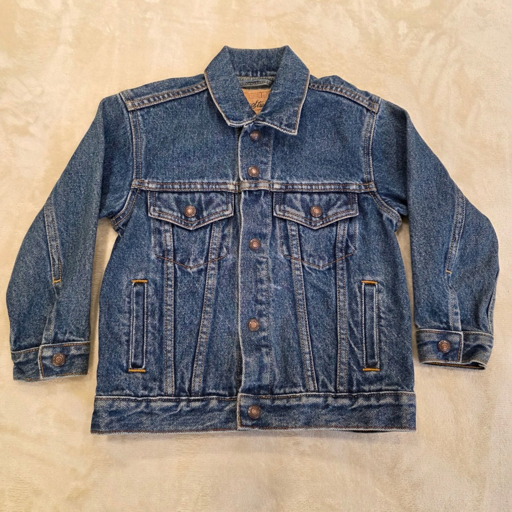 Levi's Signature Kids Youth Denim Jacket Size M 10 Blue Trucker Jean Coat